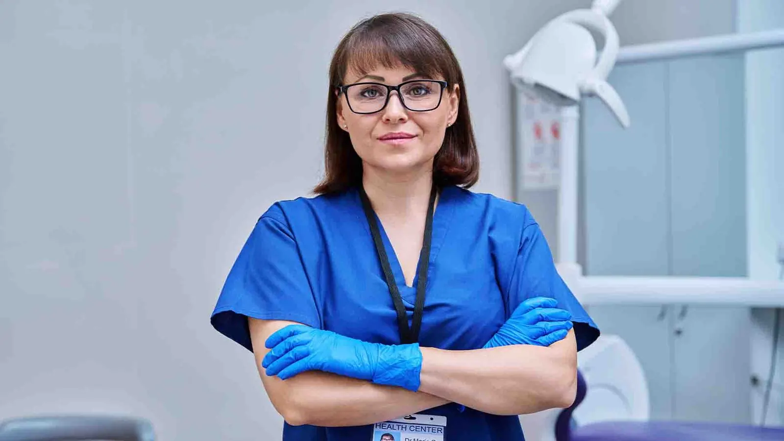 Nurse in scrubs portrait