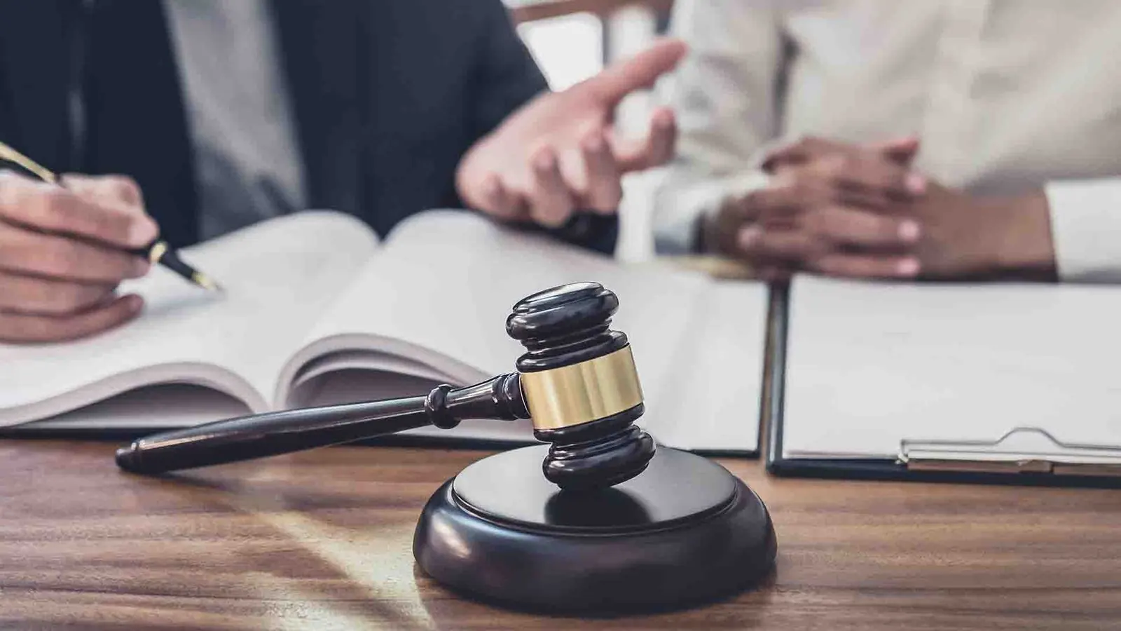 Judge gavel and law book