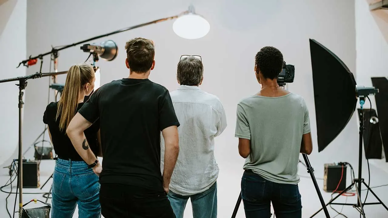 Crew on photo studio set