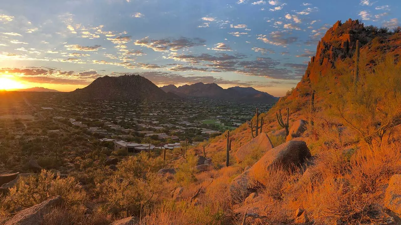 Arizona desert mountains sunset