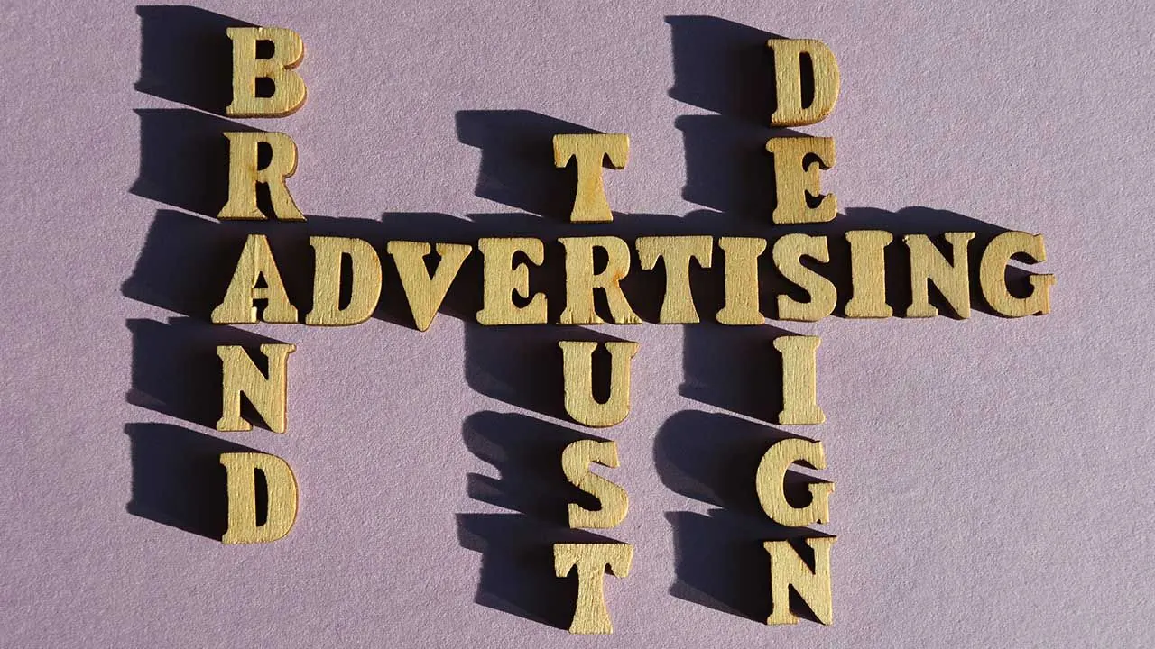 Brand trust design letter blocks